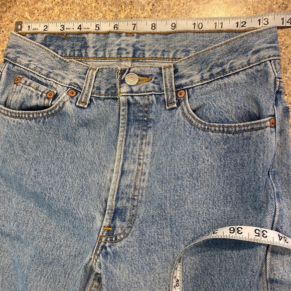 Vintage 501 Button Fly Levi’s Blue Jeans Tag Says W29xL30 Made in USA 92? - Picture 5 of 16